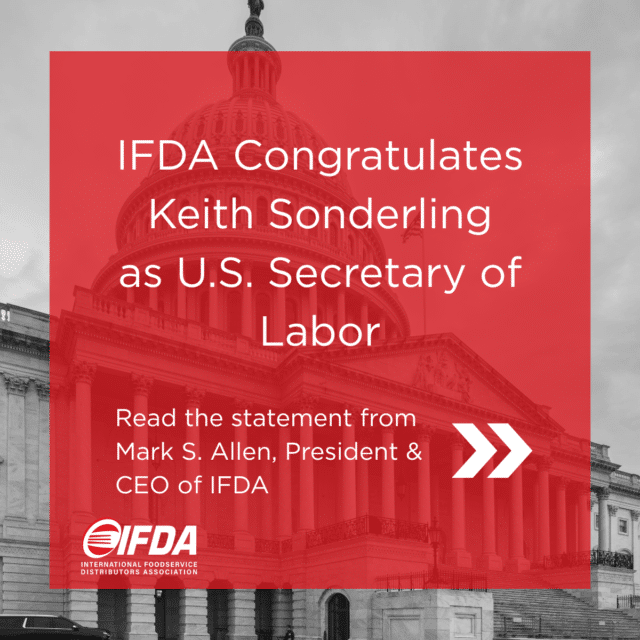 IFDA Congratulates Keith Sonderling as U.S. Secretary of Labor